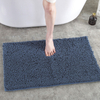 Alfombra de baño de Material de microfibra peluda súper absorbente, lavable a máquina, alfombra de ducha de suelo impermeable de Color sólido para baño