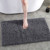 Alfombra de baño de Material de microfibra peluda súper absorbente, lavable a máquina, alfombra de ducha de suelo impermeable de Color sólido para baño